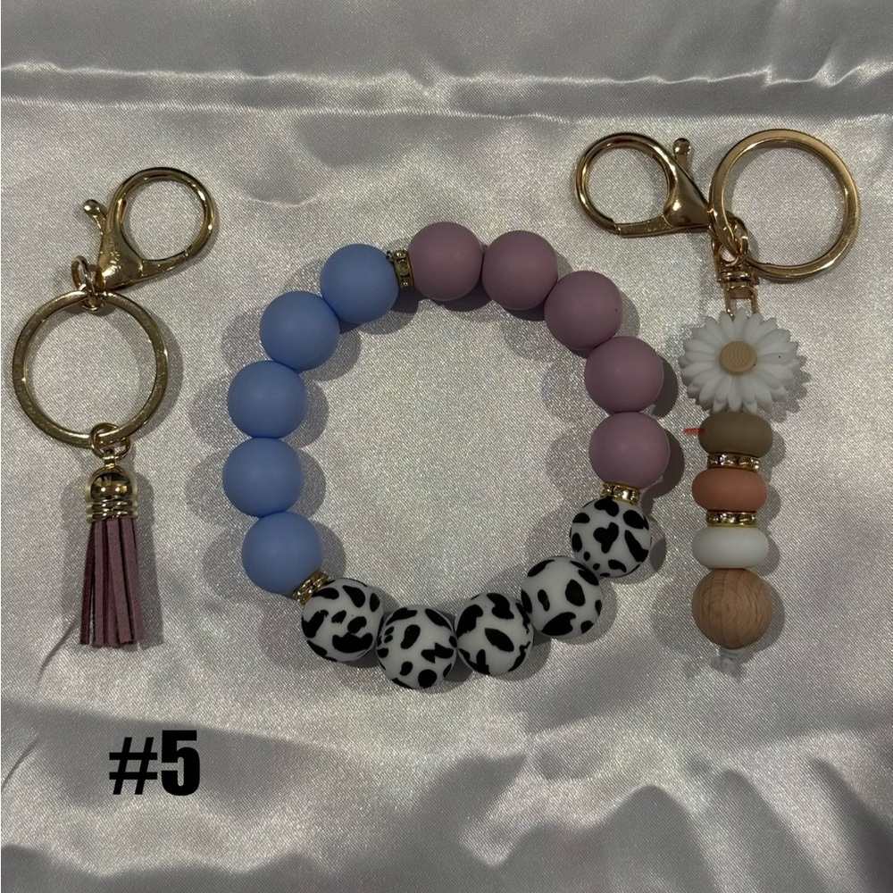 Beaded Tassel Keychain Bracelet & Bag Charm Set (Pick 1 Set) - Picture 9 of 13
